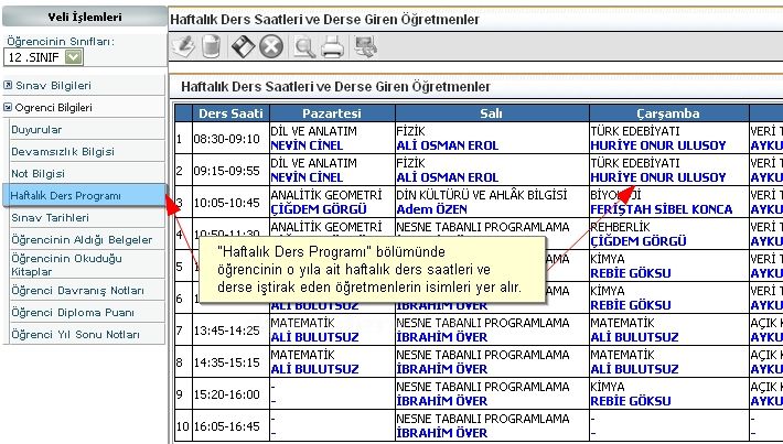E-okulun Kullanımı Öğrenci - Veli Girişleri