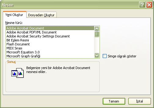 Office 2007 Nesne Ekleme