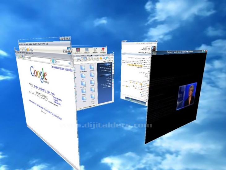 3D Masa &Uuml;st&uuml; ve Pencere Efektleri